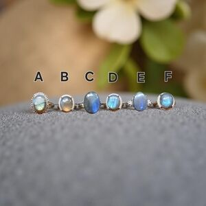 Adjustable Labradorite Ring .925